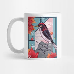 Maple leaves bird Mug